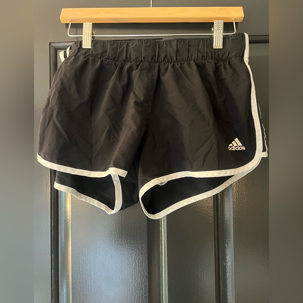 Adidas Women's Black and White Athletic Shorts